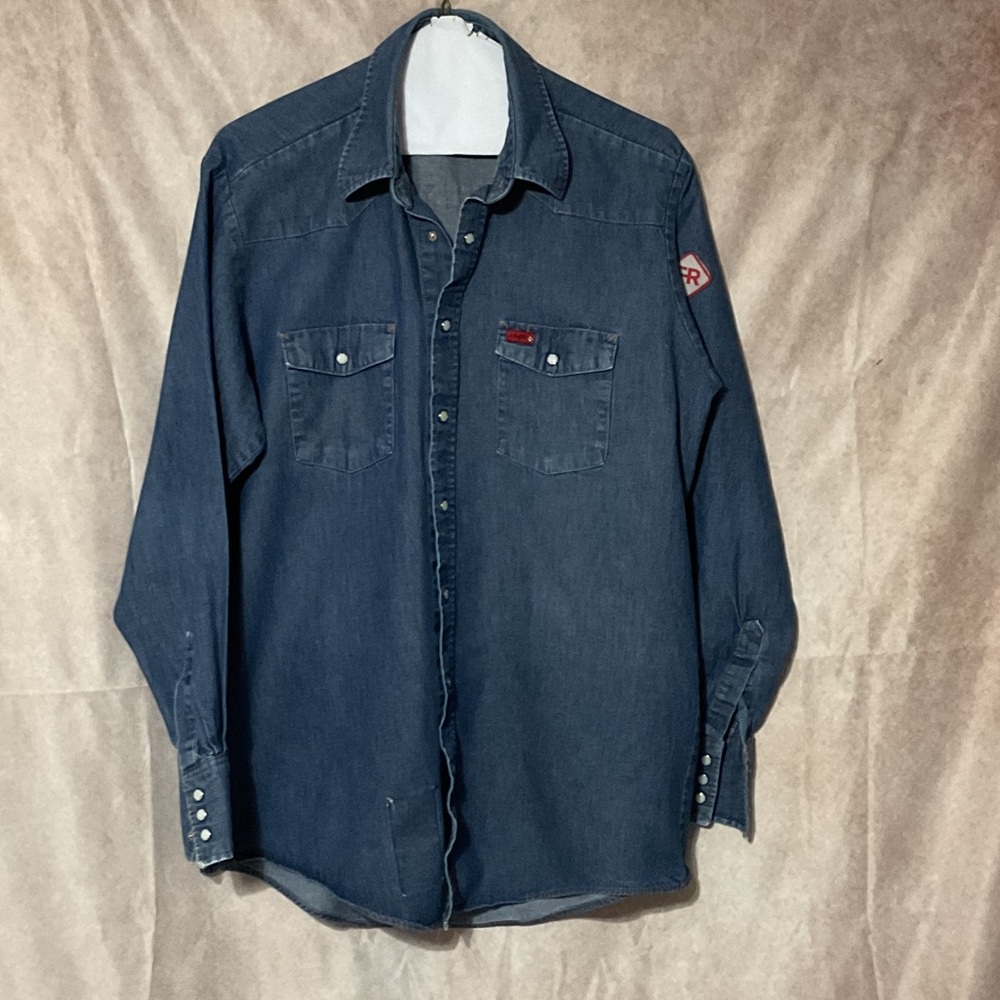 Wrangler FR Denim Work Shirt size XLT